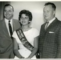 1962 Dairy Princess of Lambton with Two Unidentified Men